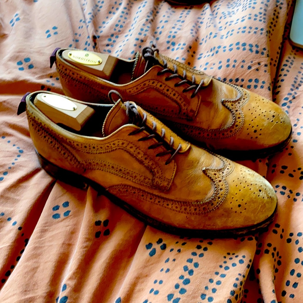 Hudson wingtip shoes brown